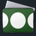 Protection Pour Ordinateur Portable Cercles blancs sur vert<br><div class="desc">Ce motif géométrique audacieux présente un cercle blanc au centre et deux demi-cercles blancs aux bords d'un arrière - plan vert. Si vous souhaitez ajouter un monogramme ou une image à la conception, cliquez sur le bouton "Customiser !". numériquement créé une image. Copyright © 2011 Claire E. Skinner. Tous droits...</div>