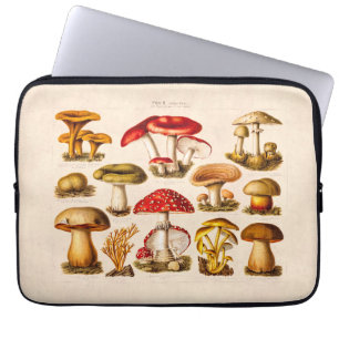 Protection Pour Ordinateur Portable Champignons vintages de rouge de variété de