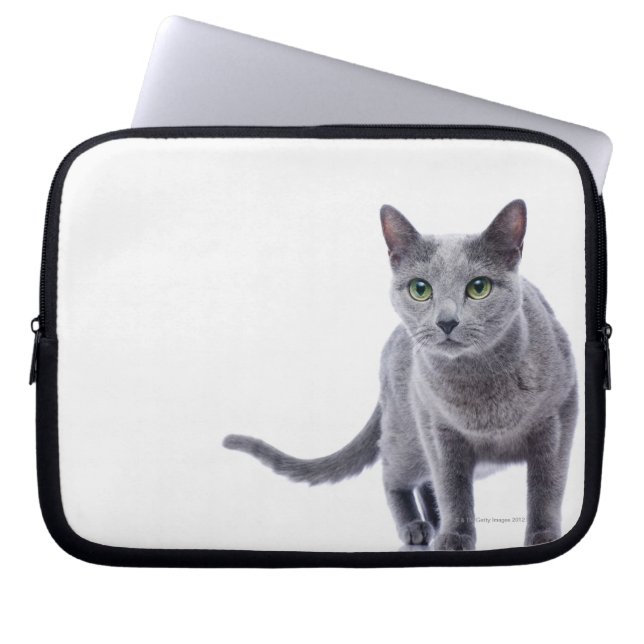 Protection Pour Ordinateur Portable Chat bleu russe (Devant)