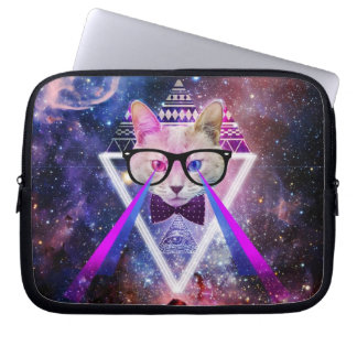 Protection Pour Ordinateur Portable Chat de galaxie de hippie