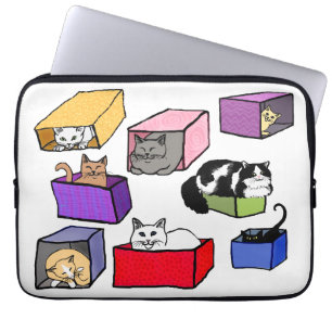 Protection Pour Ordinateur Portable Chats dans la douille colorée d'ordinateur