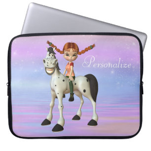 Protection Pour Ordinateur Portable Cheval mignon et douille d'ordinateur portable