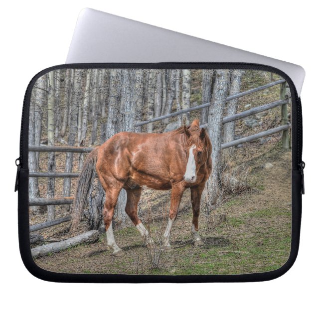 Protection Pour Ordinateur Portable Chevaux - American Western Theme (Devant)