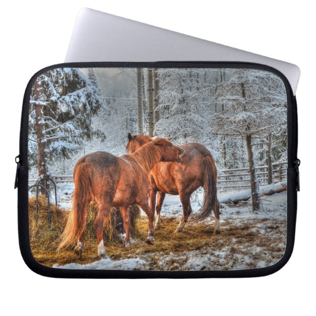 Protection Pour Ordinateur Portable Chevaux - American Western Theme (Devant)