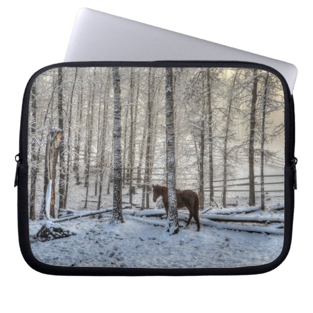 Protection Pour Ordinateur Portable Chevaux - American Western Theme (Devant)