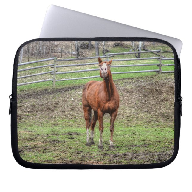 Protection Pour Ordinateur Portable Chevaux - American Western Theme (Devant)