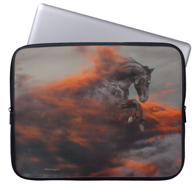 Protection Pour Ordinateur Portable Chevaux d'imaginaire : Nuages (Devant)