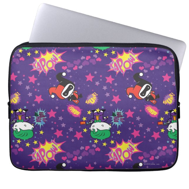 Protection Pour Ordinateur Portable Chibi Joker et Harley Motif (Devant)