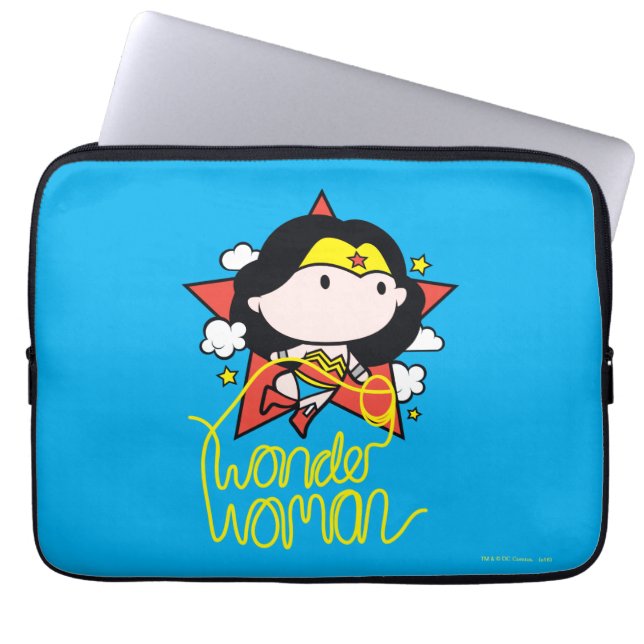 Protection Pour Ordinateur Portable Chibi Wonder Woman Voler Avec Lasso (Devant)