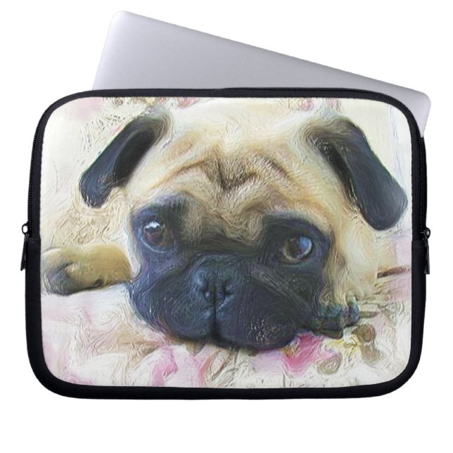 Protection Pour Ordinateur Portable chien carlin (Devant)