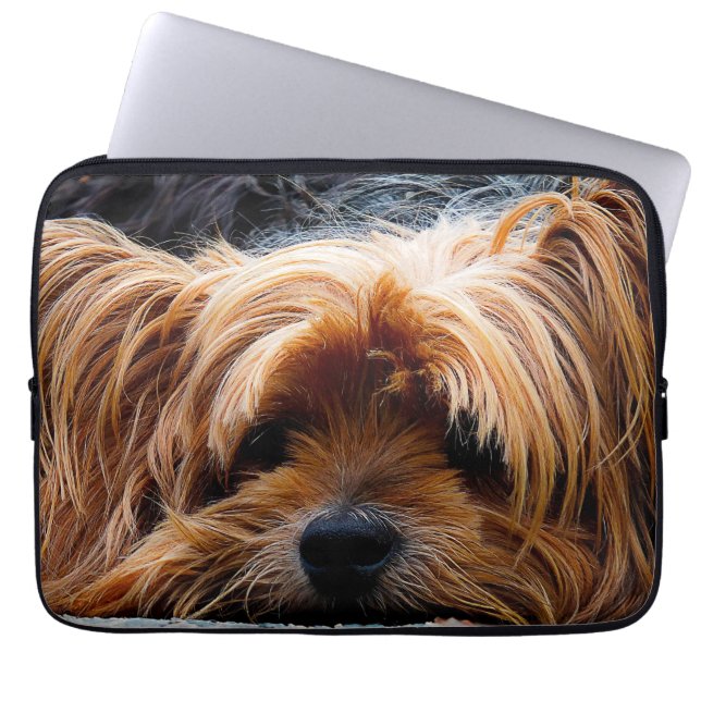 Protection Pour Ordinateur Portable Chien mignon de Yorkshire Terrier (Devant)