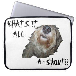 Protection Pour Ordinateur Portable Chien "QU'EST-CE QUE C'EST QUE DE LA NEIGE ? ?" Po