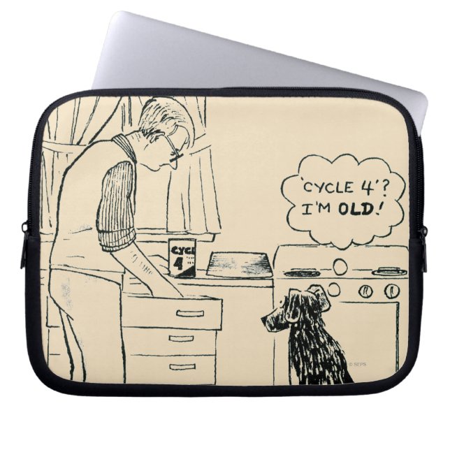 Protection Pour Ordinateur Portable Chien vieillissant (Devant)