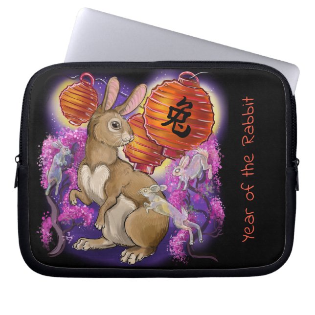 Protection Pour Ordinateur Portable Chinese Zodiac Year of the Rabbit (Devant)