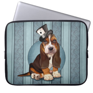 Protection Pour Ordinateur Portable Chiot de Basset Hound de monsieur
