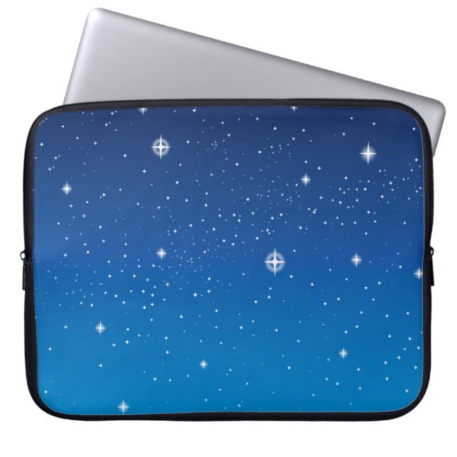 Protection Pour Ordinateur Portable Ciel nocturne étoilé bleu profond (Devant)