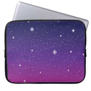 Protection Pour Ordinateur Portable Ciel nocturne étoilé violet foncé