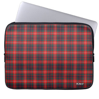 Protection Pour Ordinateur Portable Clan Fraser de Lovat Tartan Red Plaid Monogramme