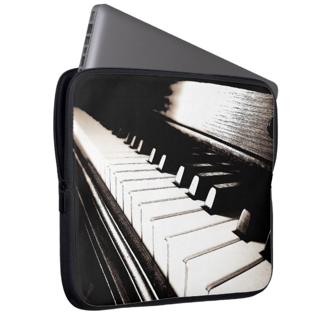 Protection Pour Ordinateur Portable Clés de piano Sleeve de portable (Devant droit)