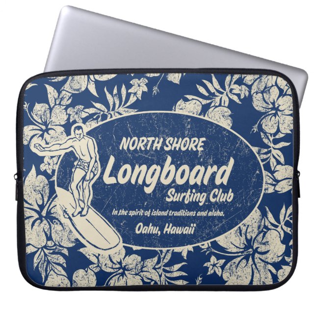 Protection Pour Ordinateur Portable Club surfant le Wetsuit hawaïen du néoprène (Devant)
