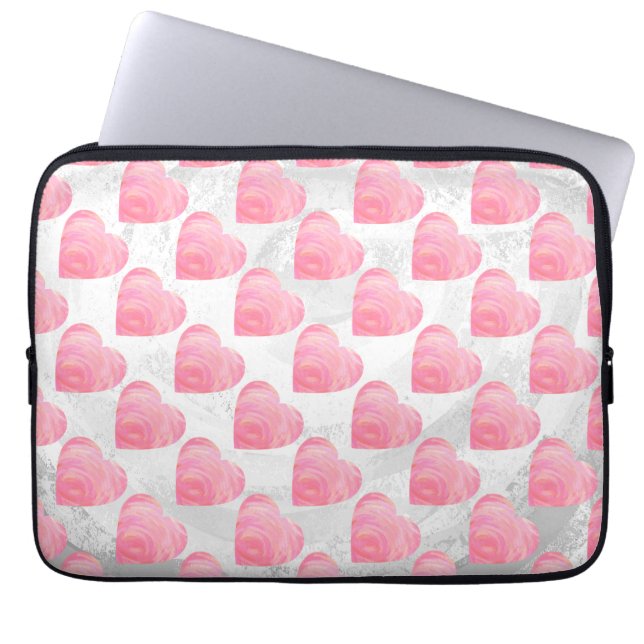 Protection Pour Ordinateur Portable Coeurs roses (Devant)