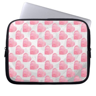 Protection Pour Ordinateur Portable Coeurs roses