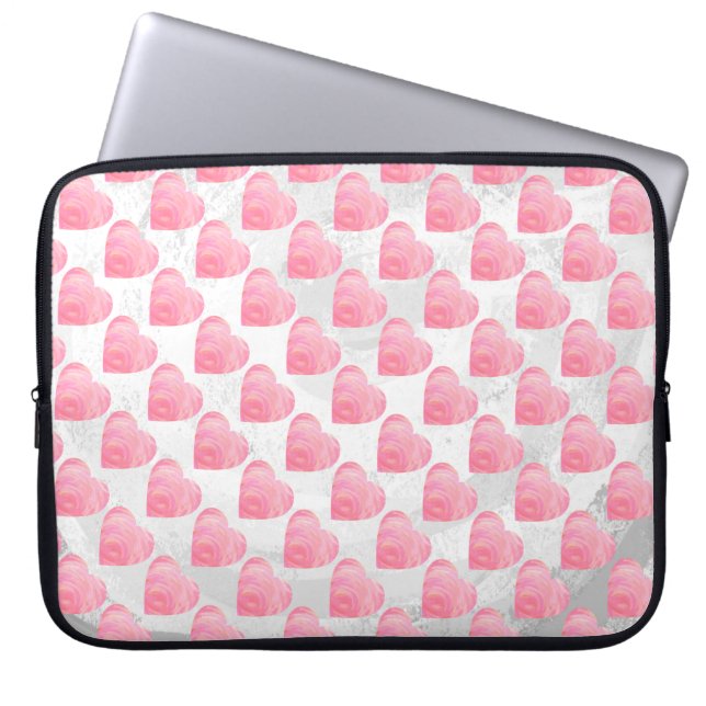 Protection Pour Ordinateur Portable Coeurs roses (Devant)