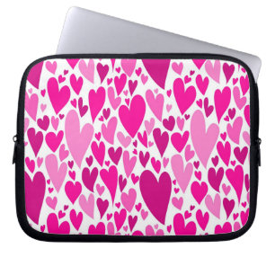 Protection Pour Ordinateur Portable Coeurs roses super et romantiques Saint-Valentin