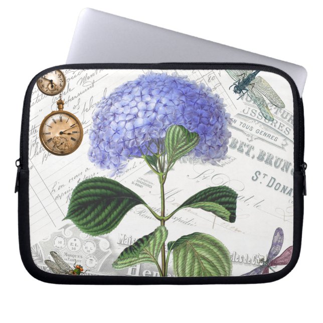 Protection Pour Ordinateur Portable Collage Hydrangea (Devant)