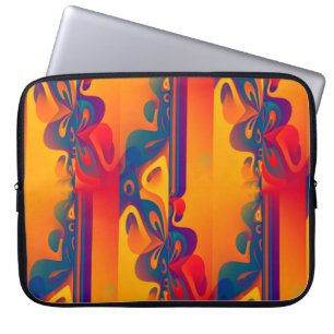 Protection Pour Ordinateur Portable Conception graphique transparente - jaune rouge I