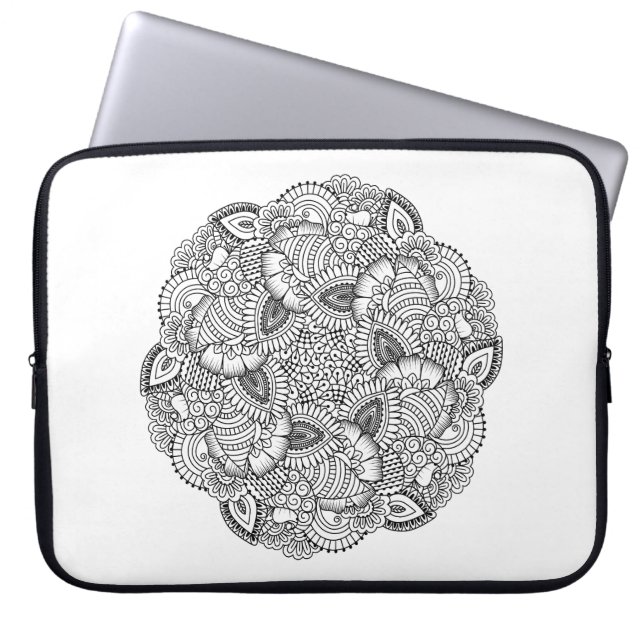Protection Pour Ordinateur Portable Conception ronde de griffonnage (Devant)