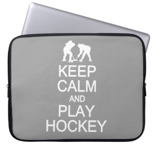 Protection Pour Ordinateur Portable Conserver le calme et jouer Hockey sur manche d'or