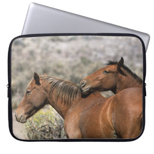Protection Pour Ordinateur Portable Contact sauvage de chevaux de mustang