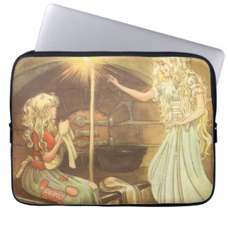 Protection Pour Ordinateur Portable Conte de fées vintage, Cendrillon et marraine fée