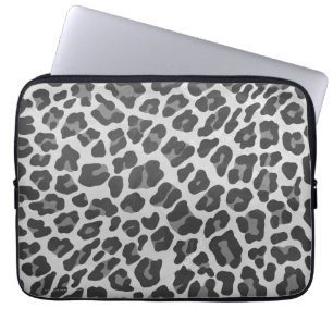 Protection Pour Ordinateur Portable Copie grise et gris-clair de léopard