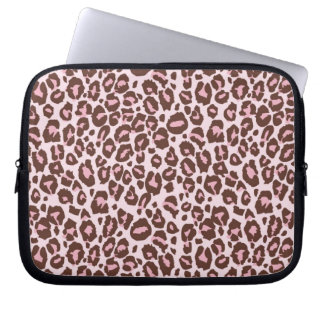 Protection Pour Ordinateur Portable Copie rose et Brown de guépard