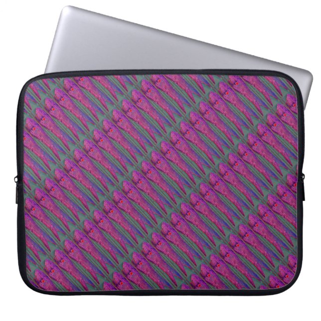 Protection Pour Ordinateur Portable coque motif de poisson violet (Devant)