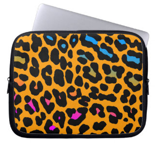 Protection Pour Ordinateur Portable Corey Tiger 80s Neon Empreinte de léopard