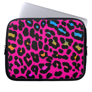 Protection Pour Ordinateur Portable Corey Tiger 80s Néon Imprimé Léopard