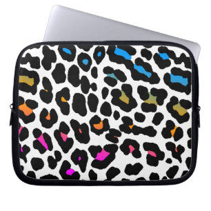 Protection Pour Ordinateur Portable Corey Tiger 80s Néon Imprimé Léopard