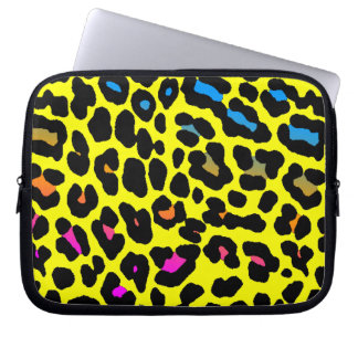 Protection Pour Ordinateur Portable Corey Tiger 80s Néon Imprimé Léopard