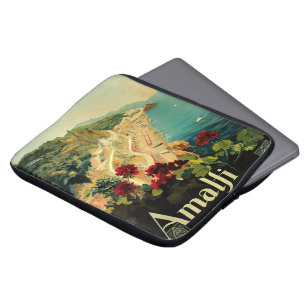 Protection Pour Ordinateur Portable Côte italienne d'Amalfi, Poster Vintage voyage Ita