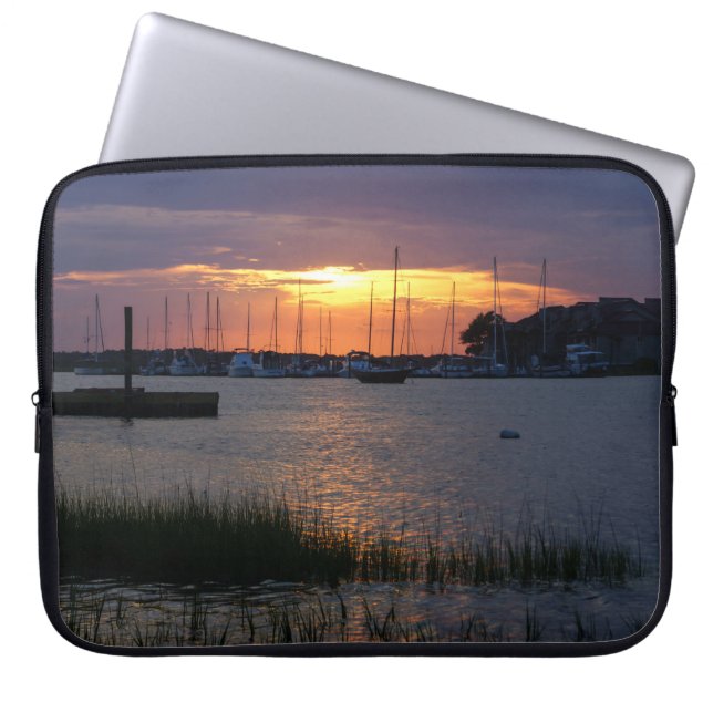 Protection Pour Ordinateur Portable Coucher de soleil de Folly River (Devant)
