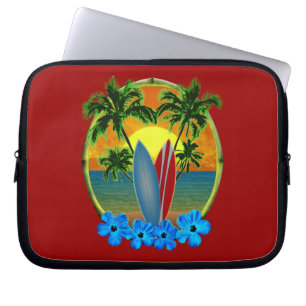 Protection Pour Ordinateur Portable Coucher du soleil et planches de surf