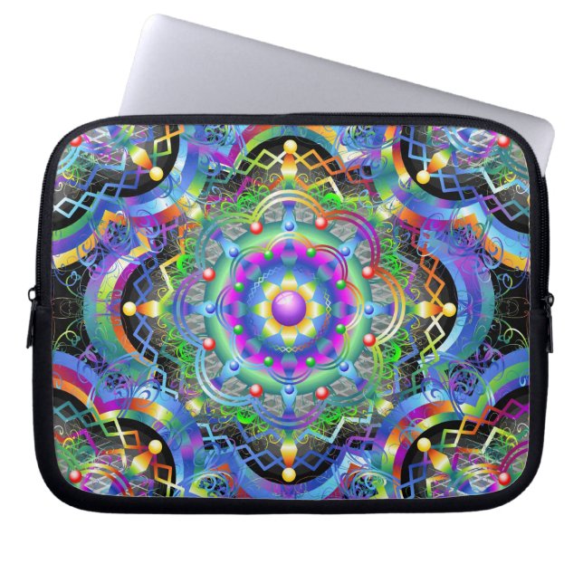 Protection Pour Ordinateur Portable Couleurs de l'univers mandala (Devant)