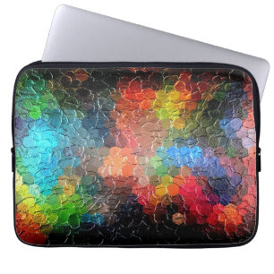 Protection Pour Ordinateur Portable Couleurs dynamiques abstraites de la peinture  