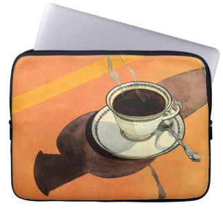Protection Pour Ordinateur Portable Coupe vintage de café, soucoupe, cuillère, dîner r