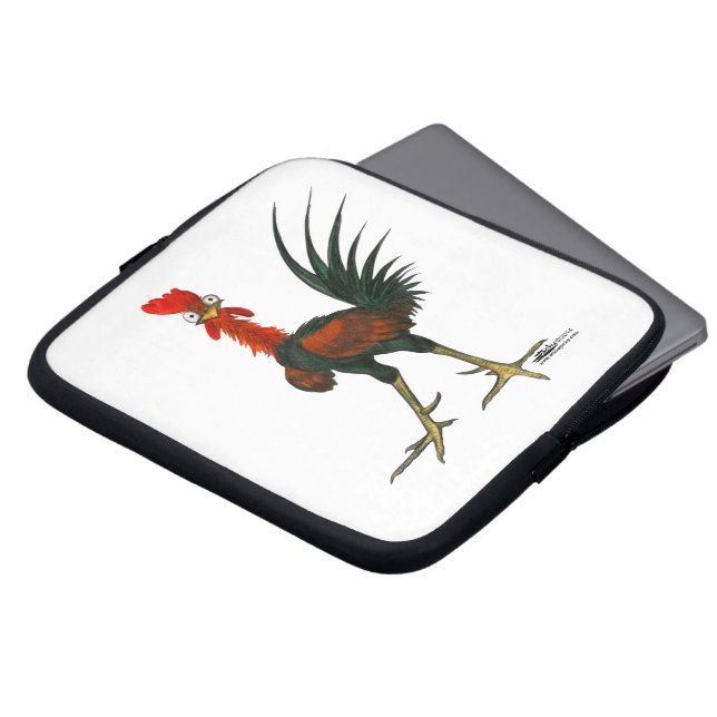 Protection Pour Ordinateur Portable Crazy rooster (Devant haut)