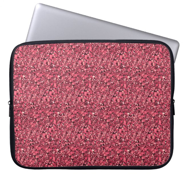 Protection Pour Ordinateur Portable cristal druzy - grenat rouge (Devant)