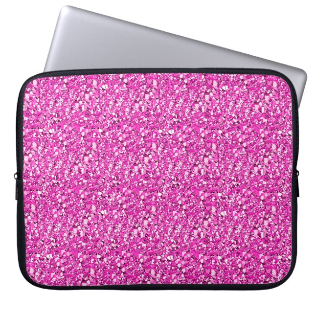 Protection Pour Ordinateur Portable cristal druzy - rose fuchsia (Devant)